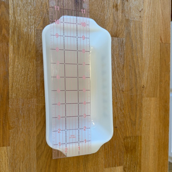 Vintage Fire King Candle Glow Loaf Pan - Anchor Hocking Milk Glass - Picture 3 of 6